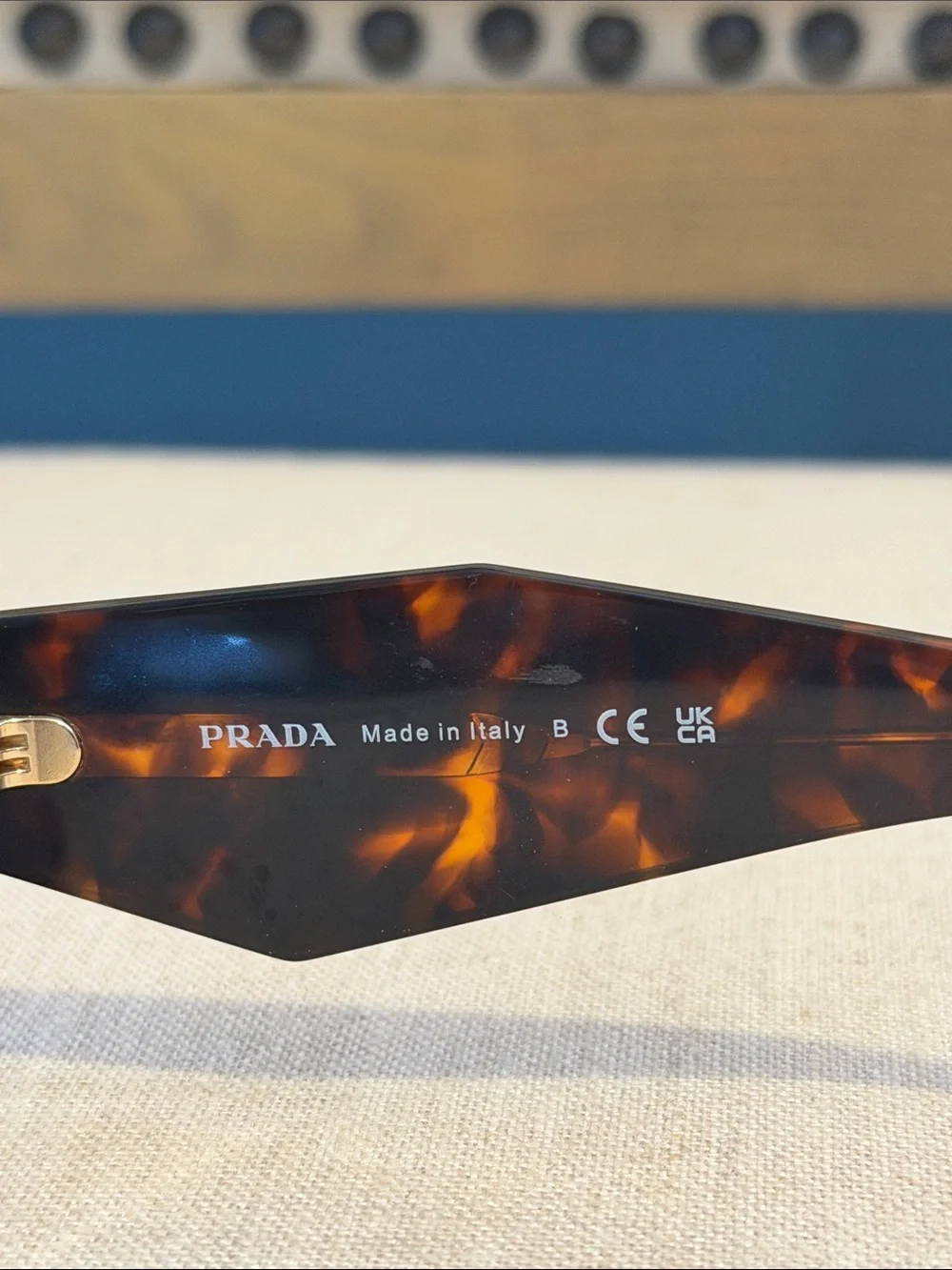 Authentic Prada Tortoiseshell Square Sunglasses, also known as “Prada PR 17WS”